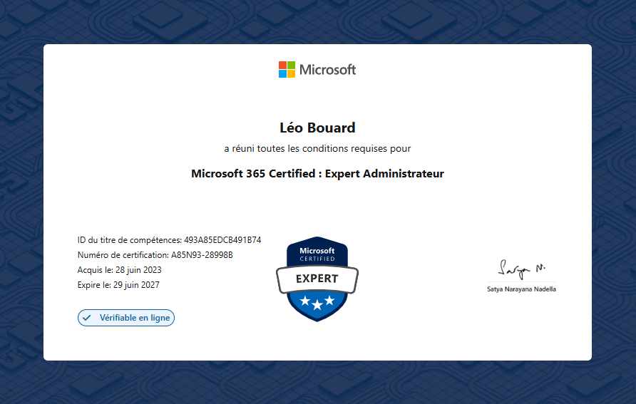flex de la certification expert
