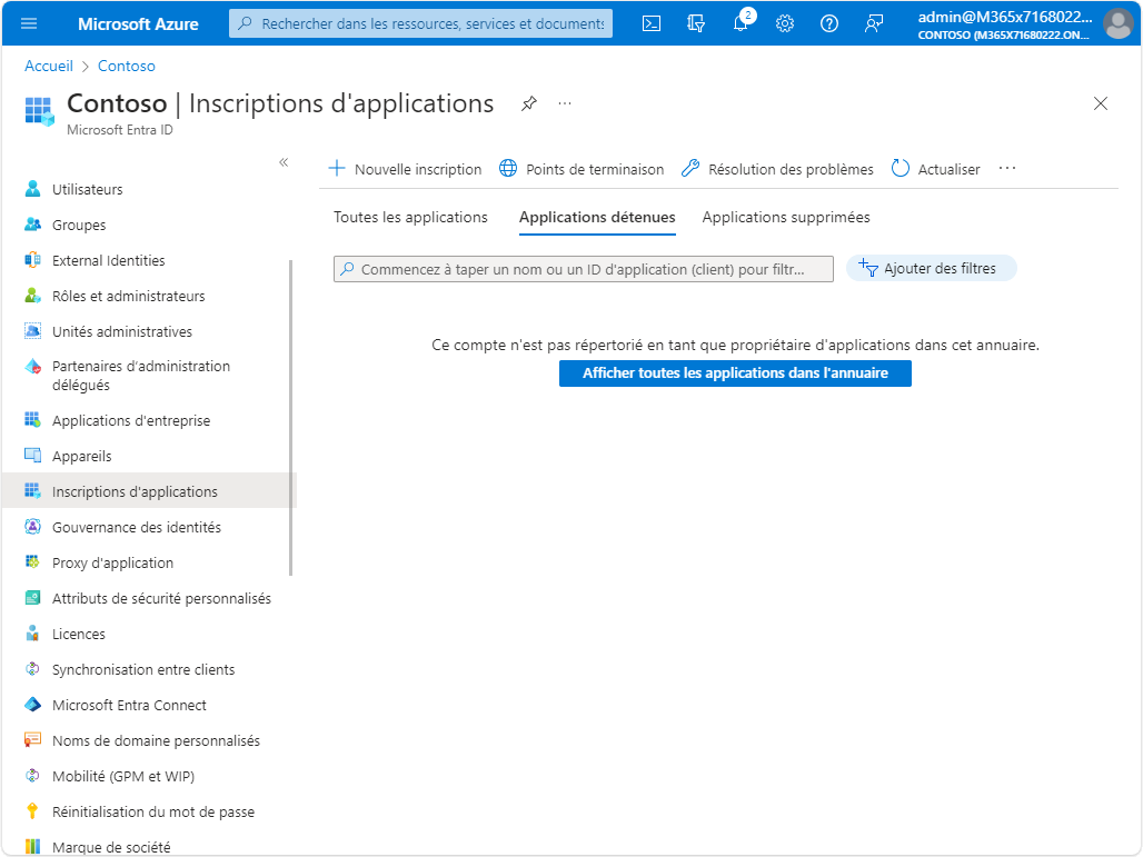créer une nouvelle application Azure